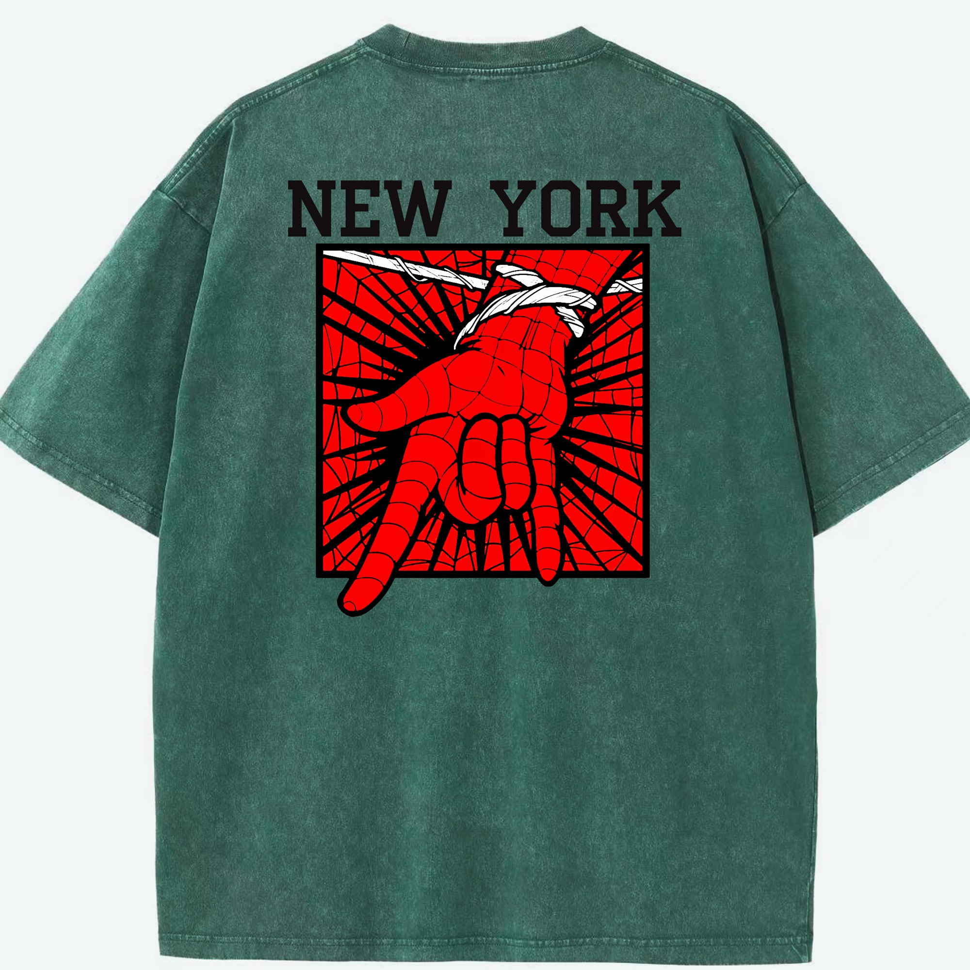 （画像用） Spider Man スパイダーマン 綿100% ヴィンテージ風 半袖Tシャツ（背面プリント）